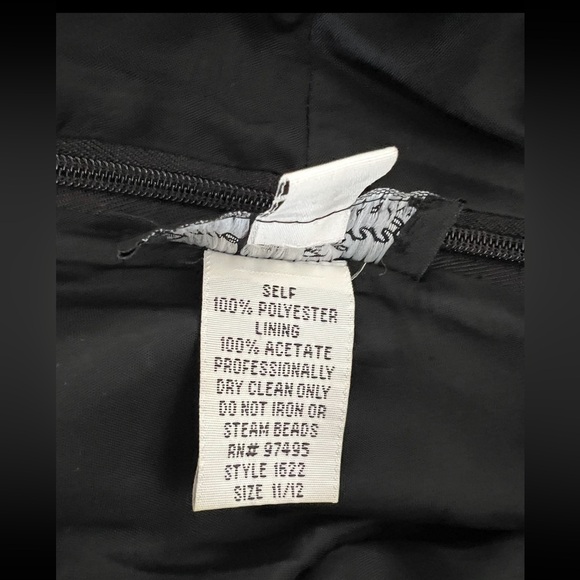 LN Dave & Johnny Laura Ryner Slip beaded gown dress black Christmas 10 11 12 - Picture 6 of 11